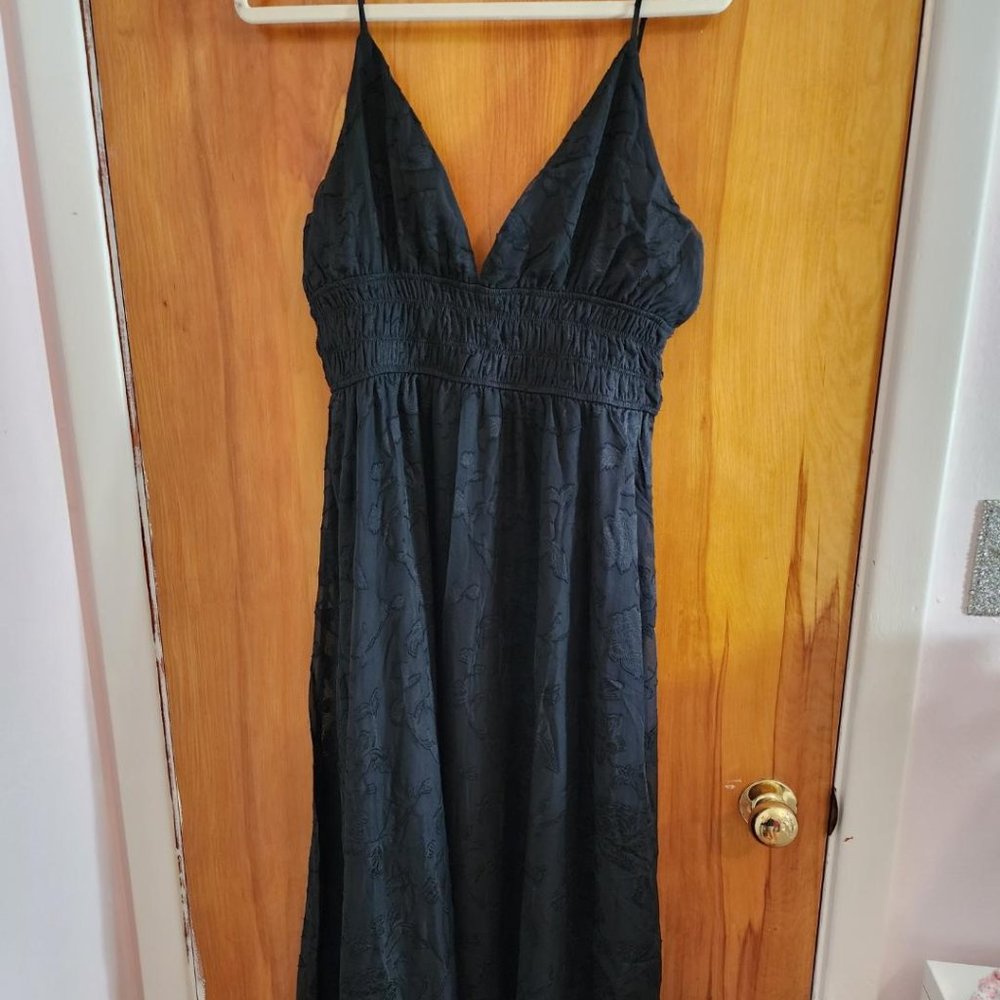 Black Maxi dress with floral print